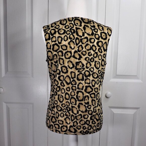 Frazier Lawrence Lg Leopard Print Sleeveless Top L - Picture 9 of 13